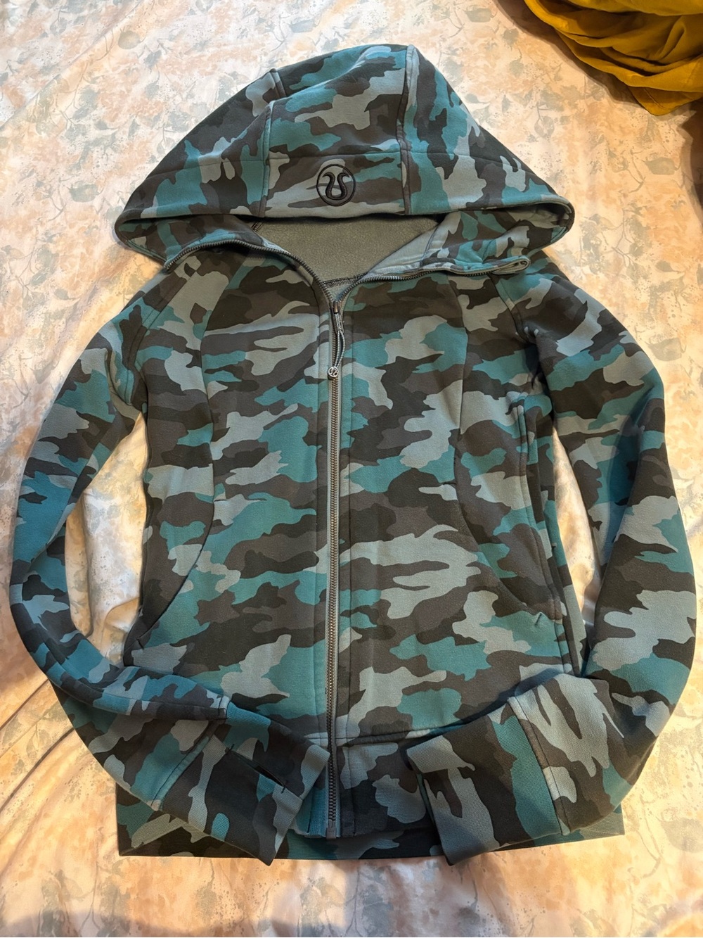 Lululemon Camo Zip-Up Scuba hoodie